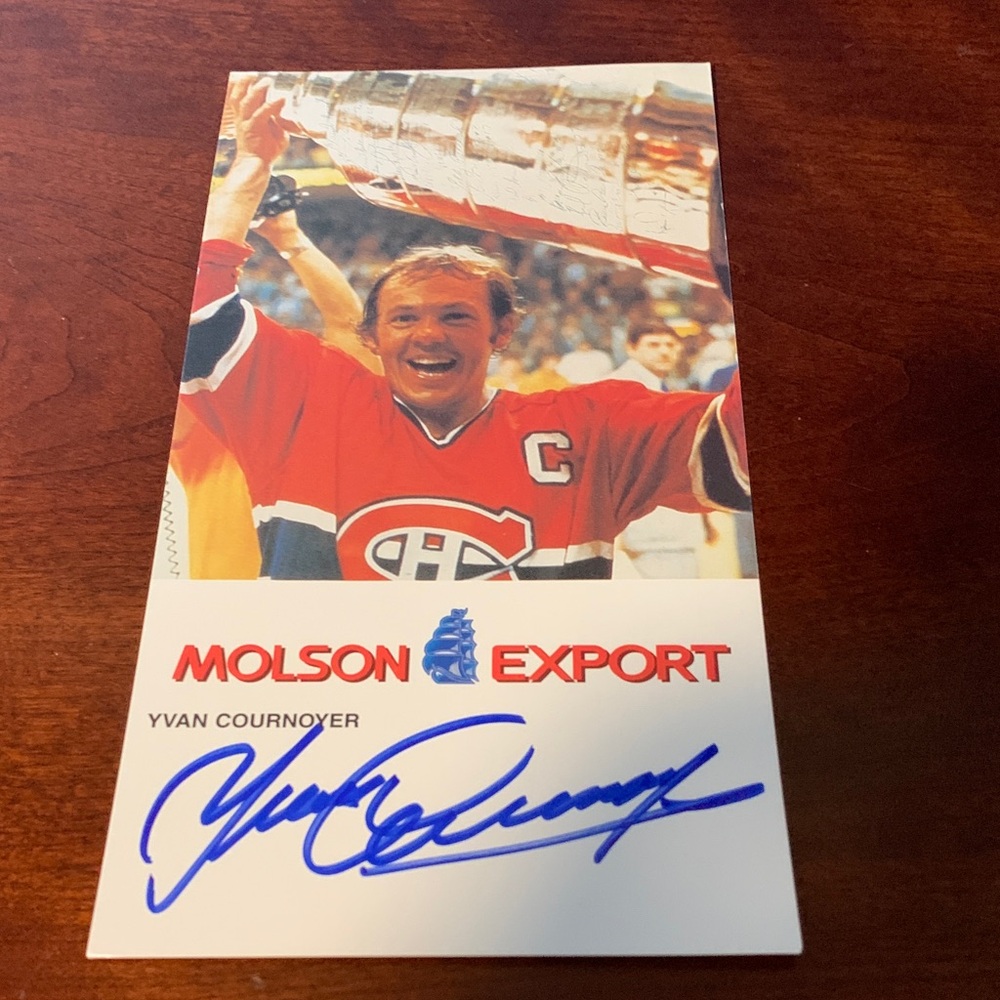 Montreal Canadians Yvan Cournoyer Autographed Collectible Card
